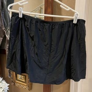 Lane Bryant Plus Size Black Swim Skirt 18W